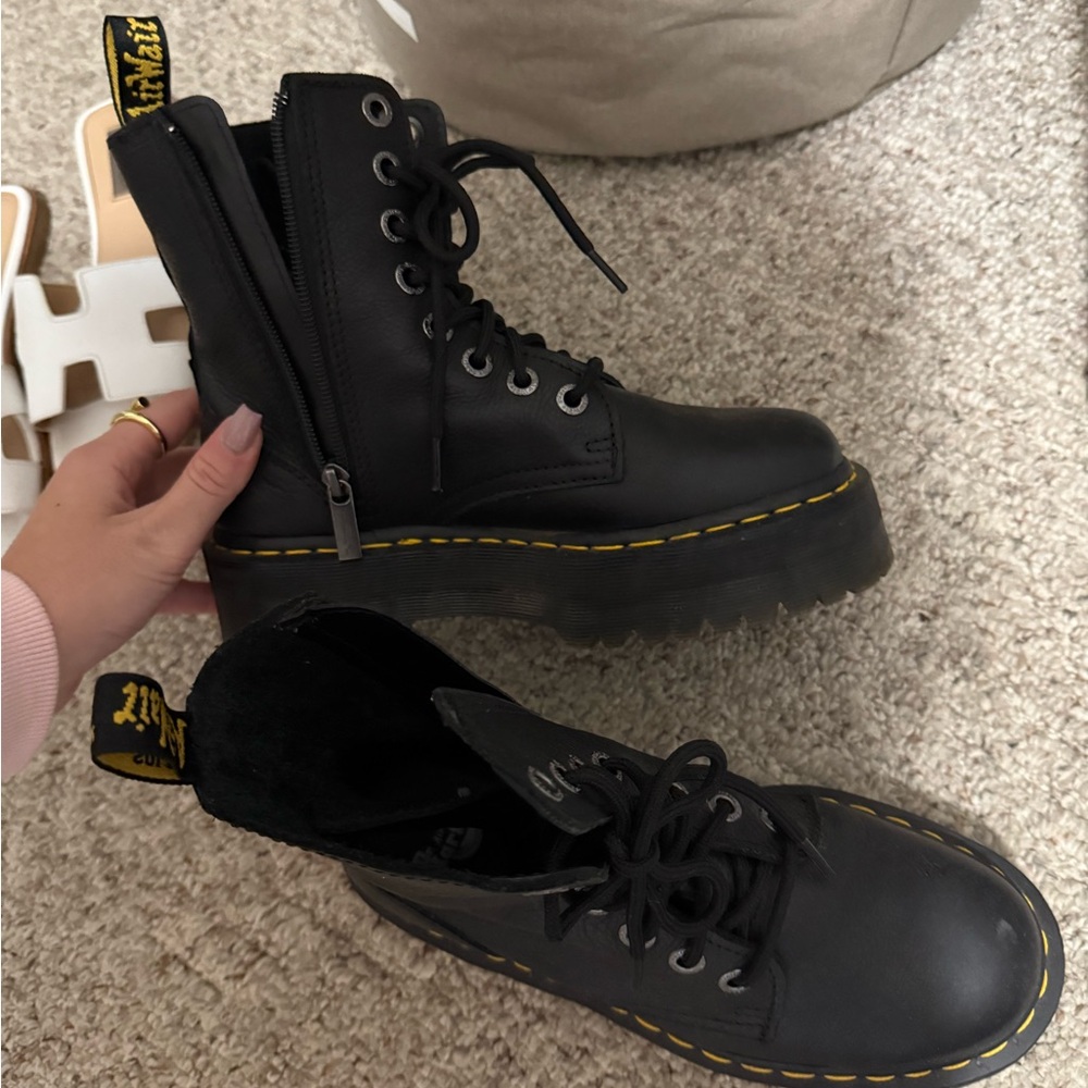 Black Leather Docs Boots